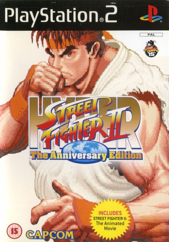 Hyper Street Fighter II: The Anniversary Edition box art for Playstation 2